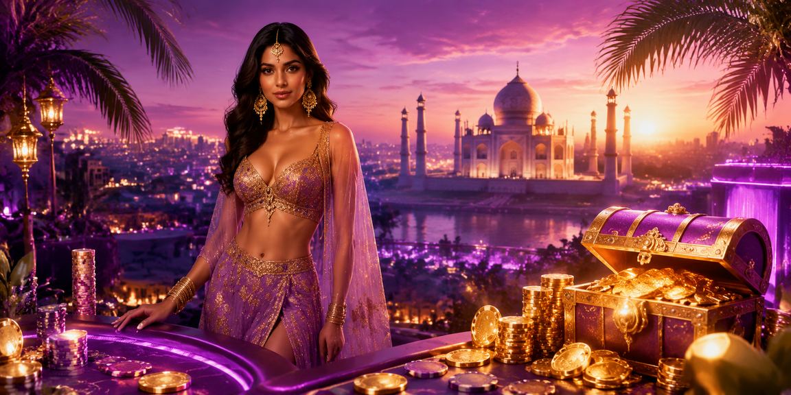 Exciting casino slots with vibrant colors and Bollywood vibes in Agra setting
