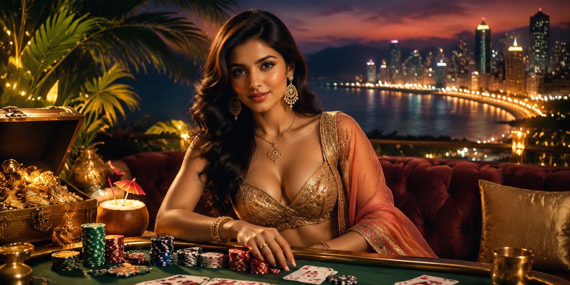 Exciting Mumbai sports betting lounge atmosphere with Bollywood feel